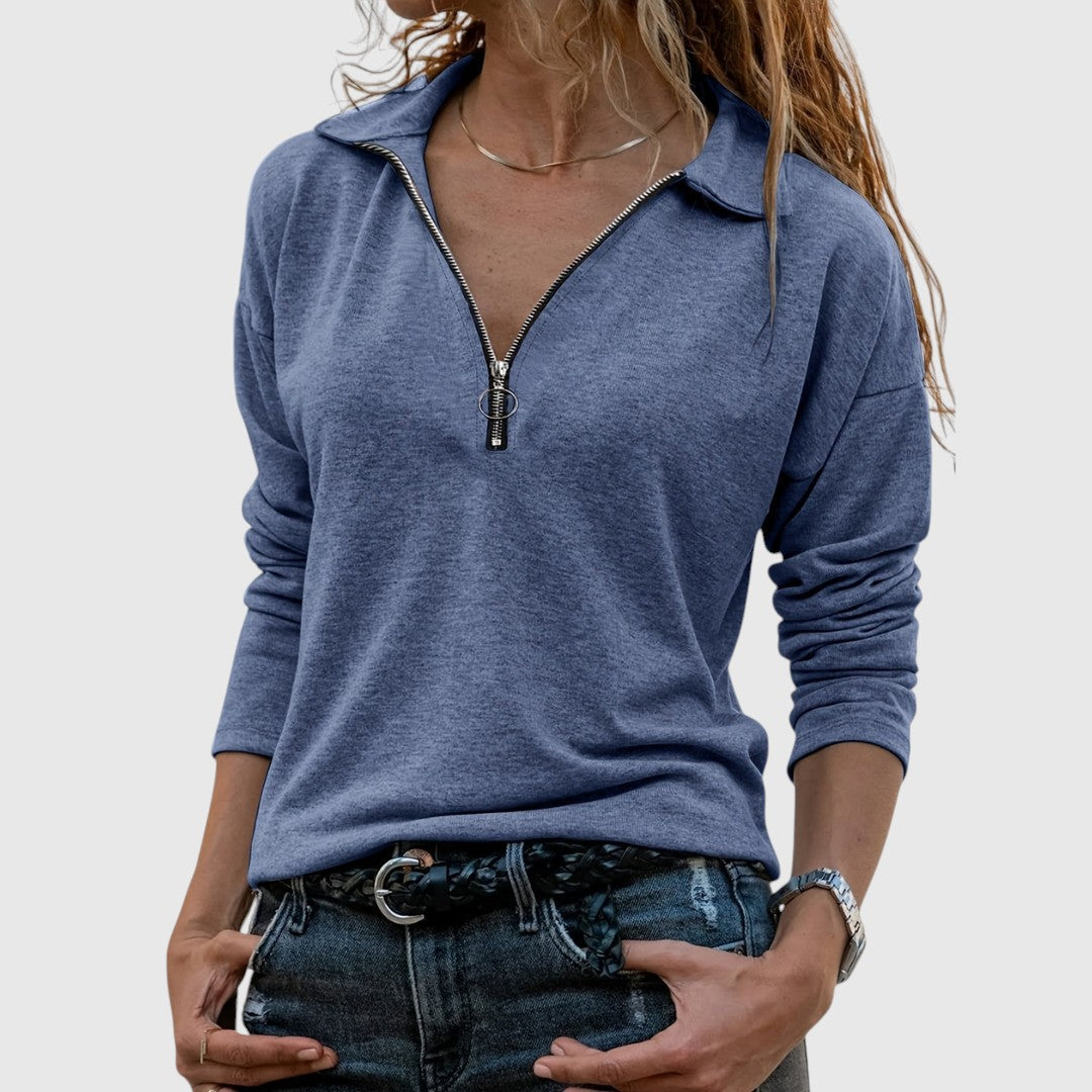 Nadine - Pulovere pentru femei cu fermoar jumătate