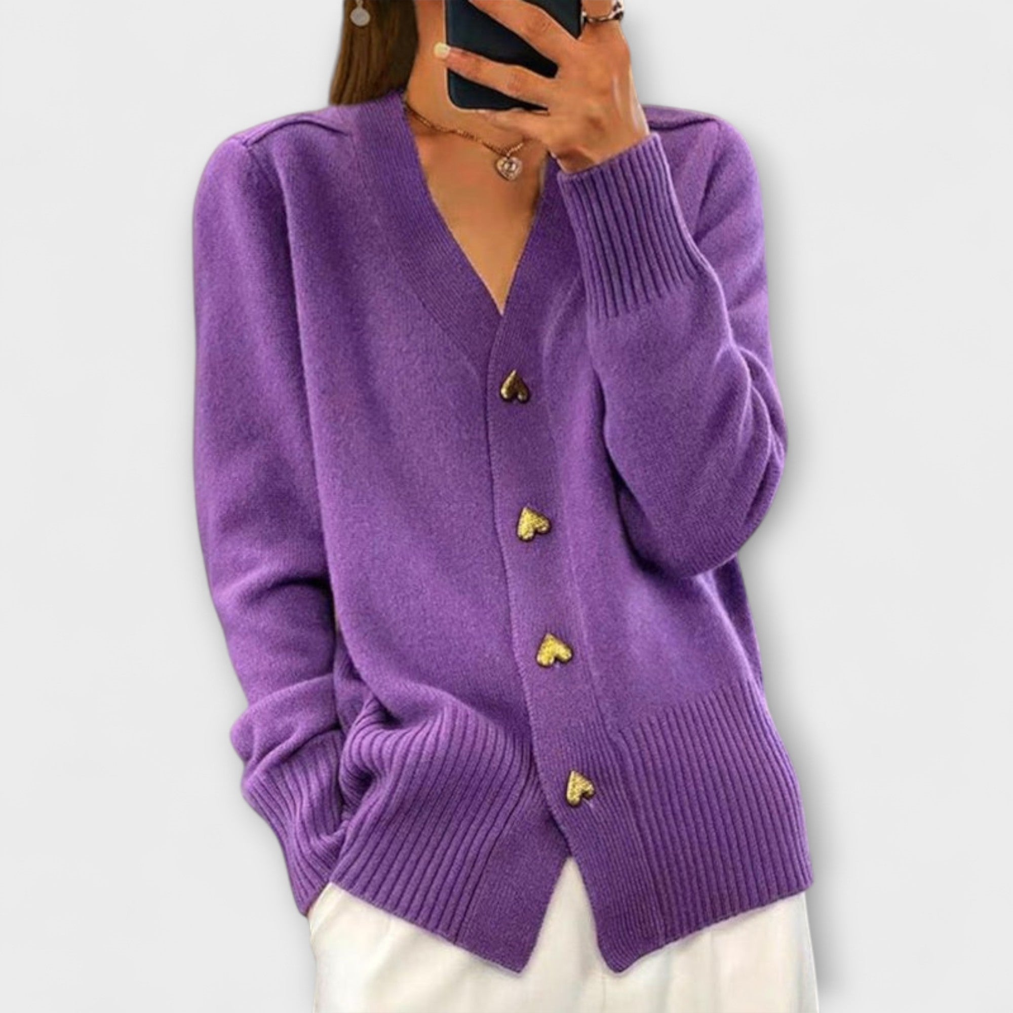 Jana – Pulover sofisticat vintage preppy cu decolteu în V
